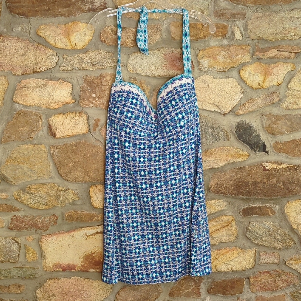Tommy Bahama Blue and White Floral Swim Dress
